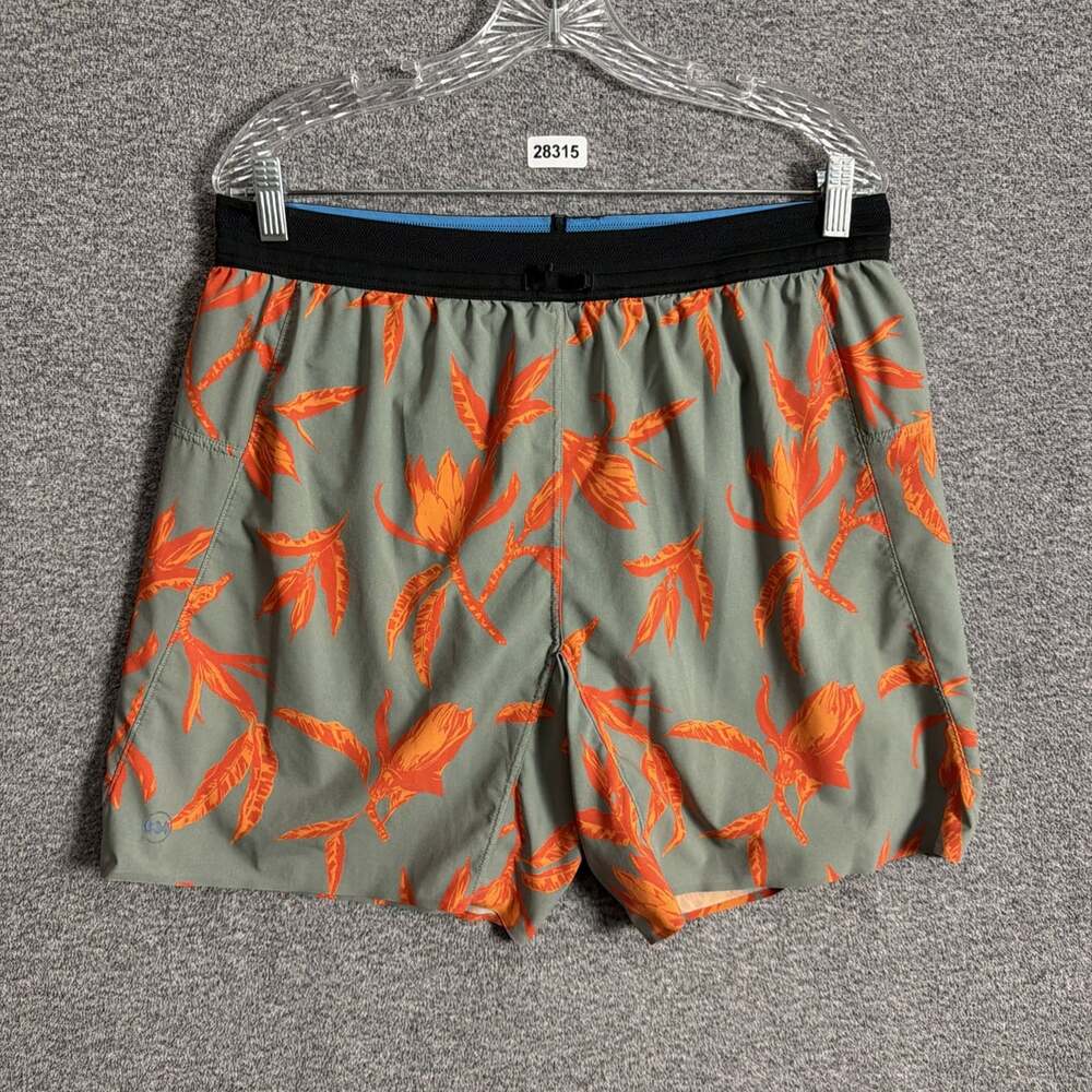 Janji Men's Large Printed 7" Inseam Lined AFO Running Shorts